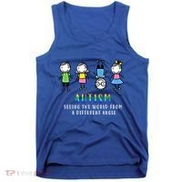 Autism Awareness Seeing The World From A Different Angle Gift Tank Top thumb 0