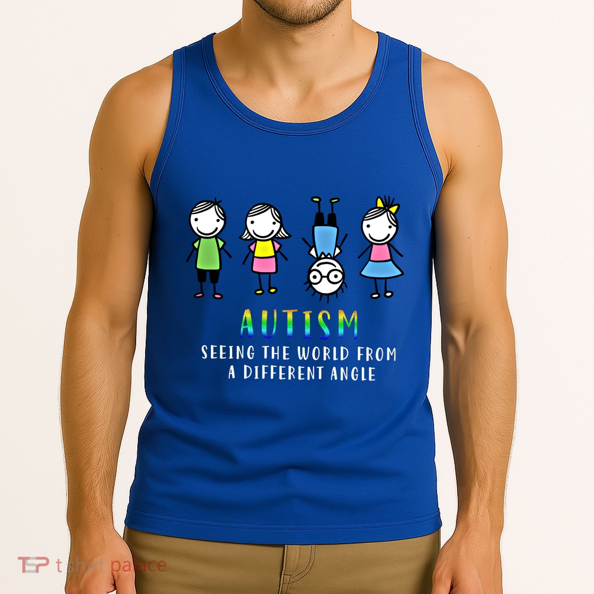 Autism Awareness Seeing The World From A Different Angle Gift Tank Top