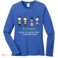 Autism Awareness Seeing The World From A Different Angle Gift Women's Long Sleeve Shirt thumb 0