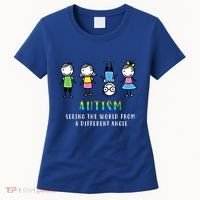Autism Awareness Seeing The World From A Different Angle Gift Women's T-Shirt thumb 0