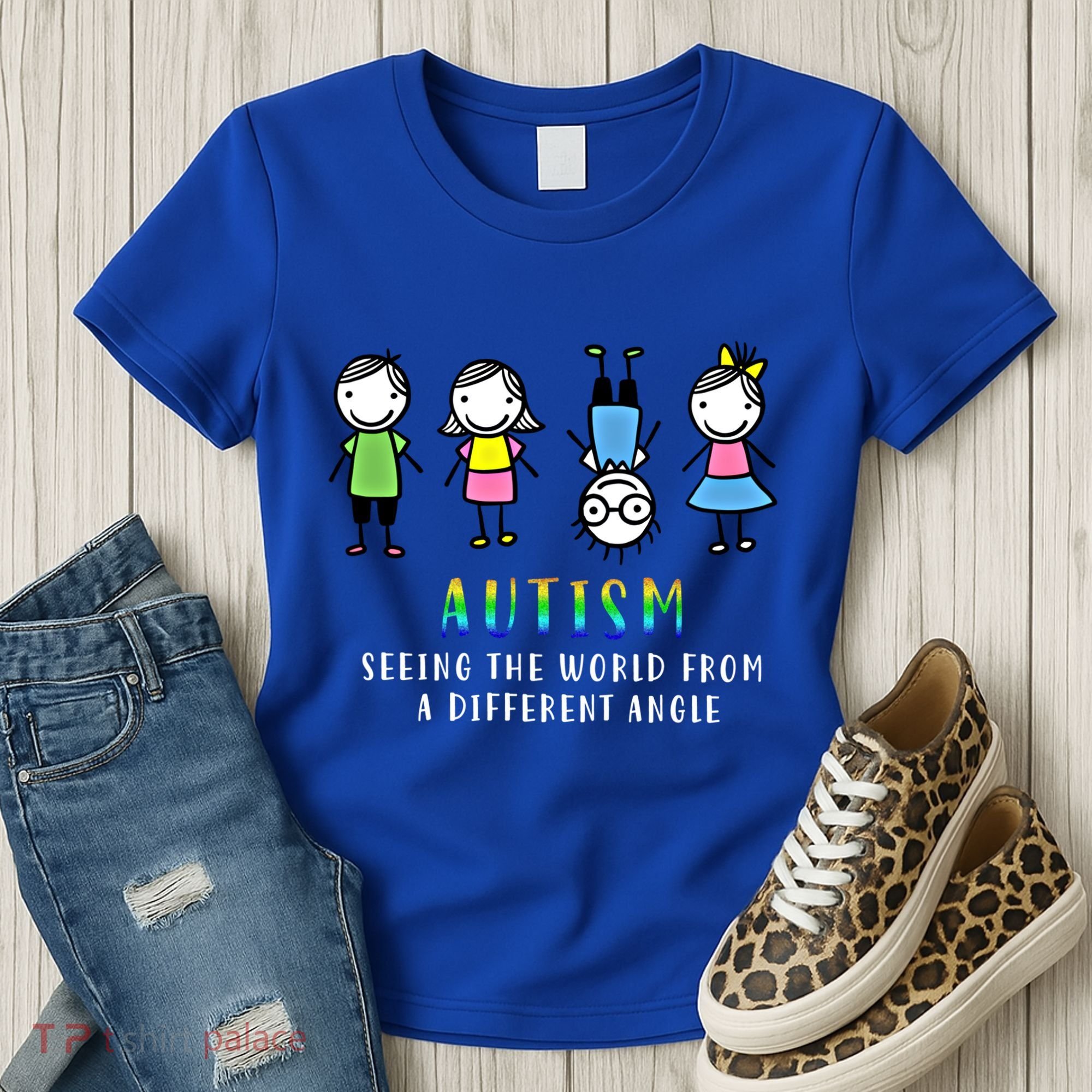 Autism Awareness Seeing The World From A Different Angle Gift Women's T-Shirt