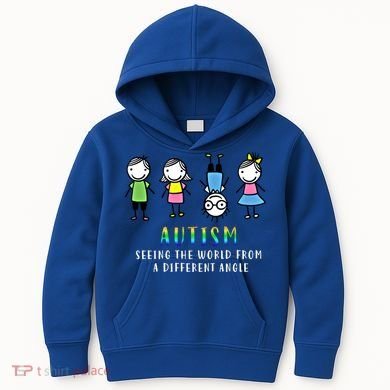 Autism Awareness Seeing The World From A Different Angle Gift Kids Hoodie