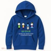 Autism Awareness Seeing The World From A Different Angle Gift Kids Hoodie thumb 0