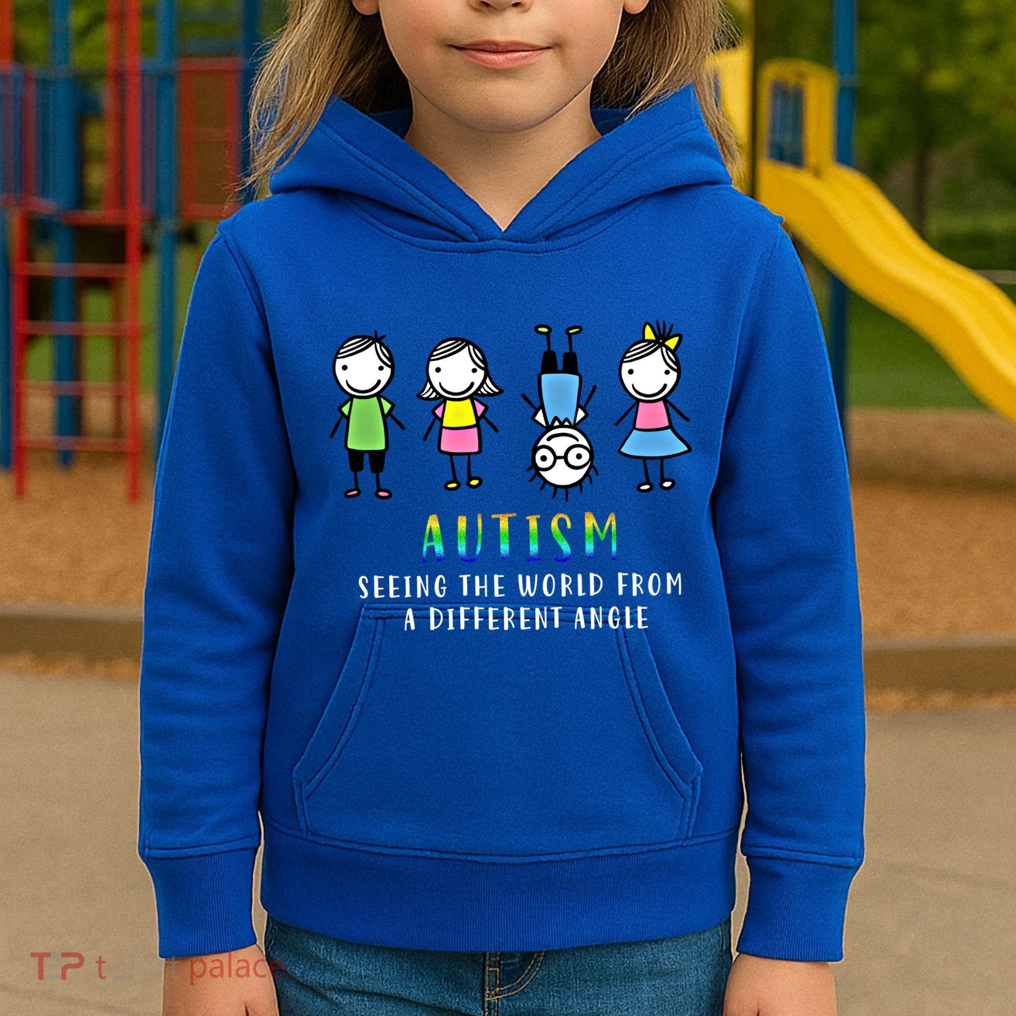 Autism Awareness Seeing The World From A Different Angle Gift Kids Hoodie