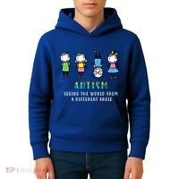 Autism Awareness Seeing The World From A Different Angle Gift Kids Hoodie thumb 4