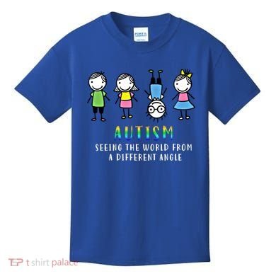 Autism Awareness Seeing The World From A Different Angle Gift Kids T-Shirt