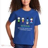 Autism Awareness Seeing The World From A Different Angle Gift Kids T-Shirt thumb 2