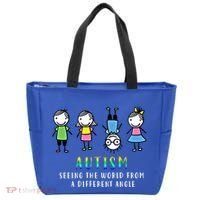 Autism Awareness Seeing The World From A Different Angle Gift Tote Bag thumb 0