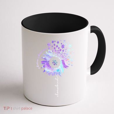 Autism Awareness Sunflower Choose Kind Puzzle Autism Gift Coffee Mug back