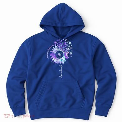 Autism Awareness Sunflower Choose Kind Puzzle Autism Gift Hoodie