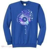 Autism Awareness Sunflower Choose Kind Puzzle Autism Gift Sweatshirt thumb 0