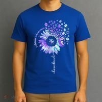 Autism Awareness Sunflower Choose Kind Puzzle Autism Gift T-Shirt thumb 3