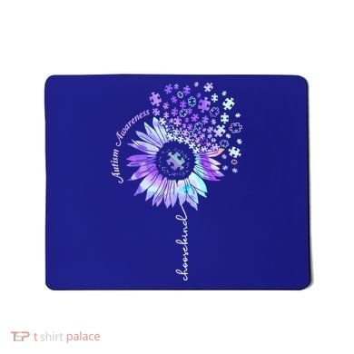 Autism Awareness Sunflower Choose Kind Puzzle Autism Gift Mousepad