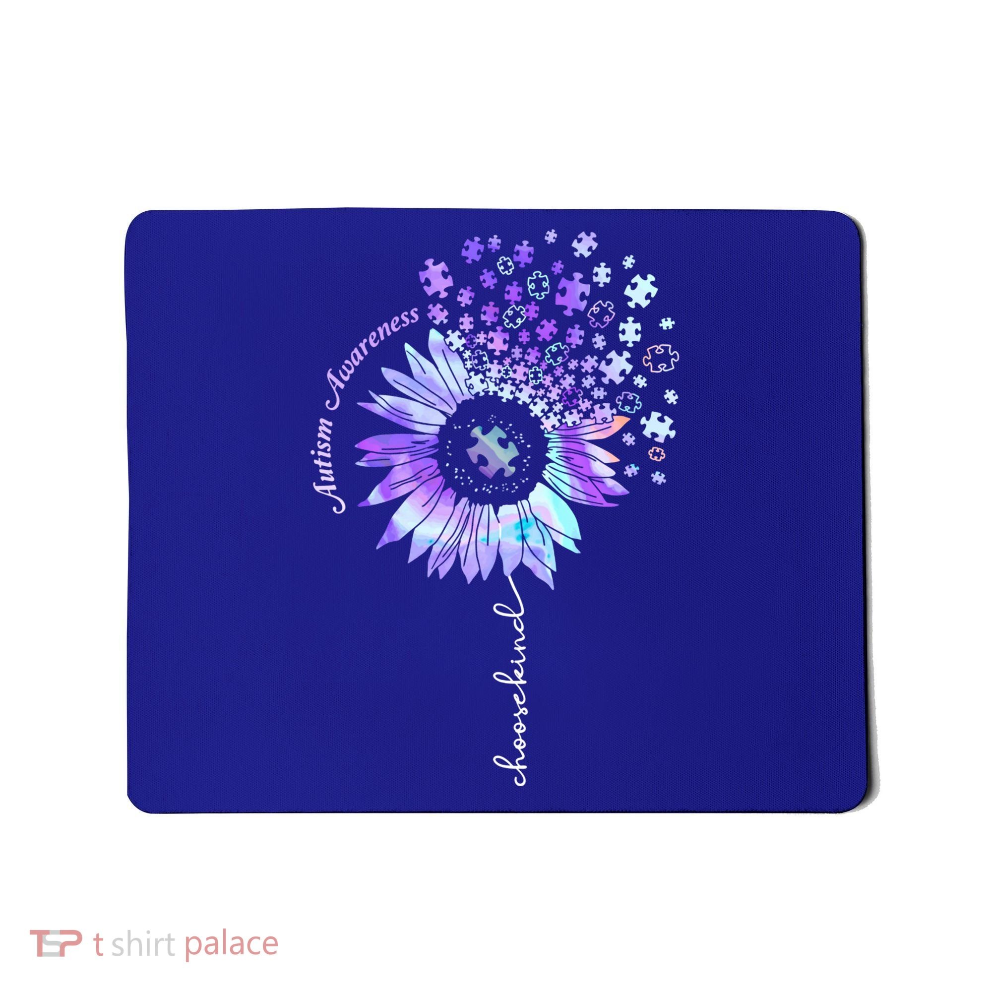 Autism Awareness Sunflower Choose Kind Puzzle Autism Gift Mousepad
