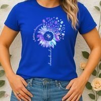 Autism Awareness Sunflower Choose Kind Puzzle Autism Gift Women's T-Shirt thumb 2