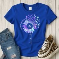 Autism Awareness Sunflower Choose Kind Puzzle Autism Gift Women's T-Shirt thumb 3