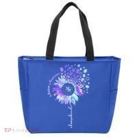 Autism Awareness Sunflower Choose Kind Puzzle Autism Gift Tote Bag thumb 0