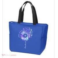 Autism Awareness Sunflower Choose Kind Puzzle Autism Gift Tote Bag thumb 3