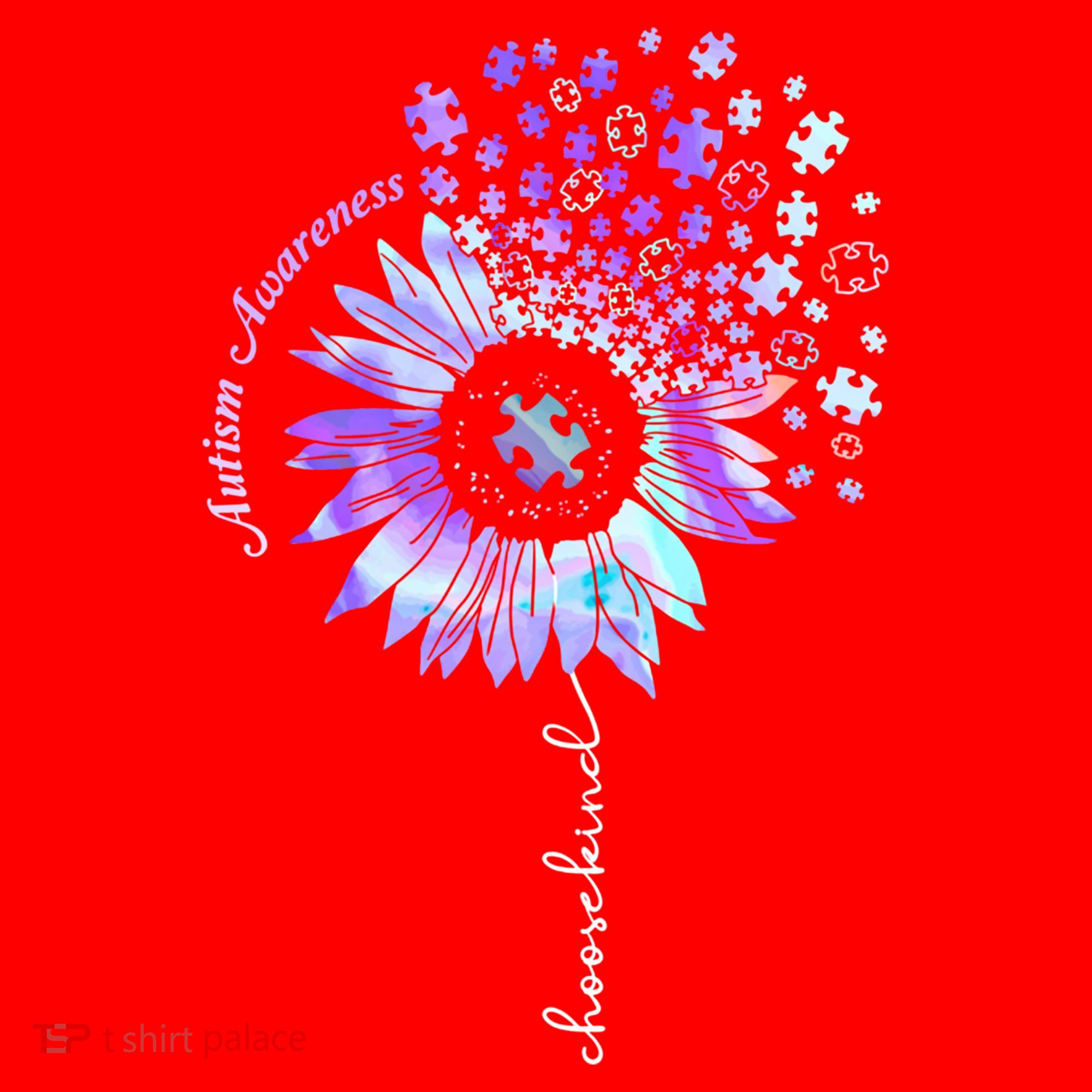 Autism Awareness Sunflower Choose Kind Puzzle Autism Gift Santa Hat