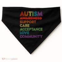 Autism Awareness Support Care Acceptance Ally USA-Made Doggie Bandana thumb 0