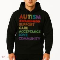 Autism Awareness Support Care Acceptance Ally Hoodie thumb 2