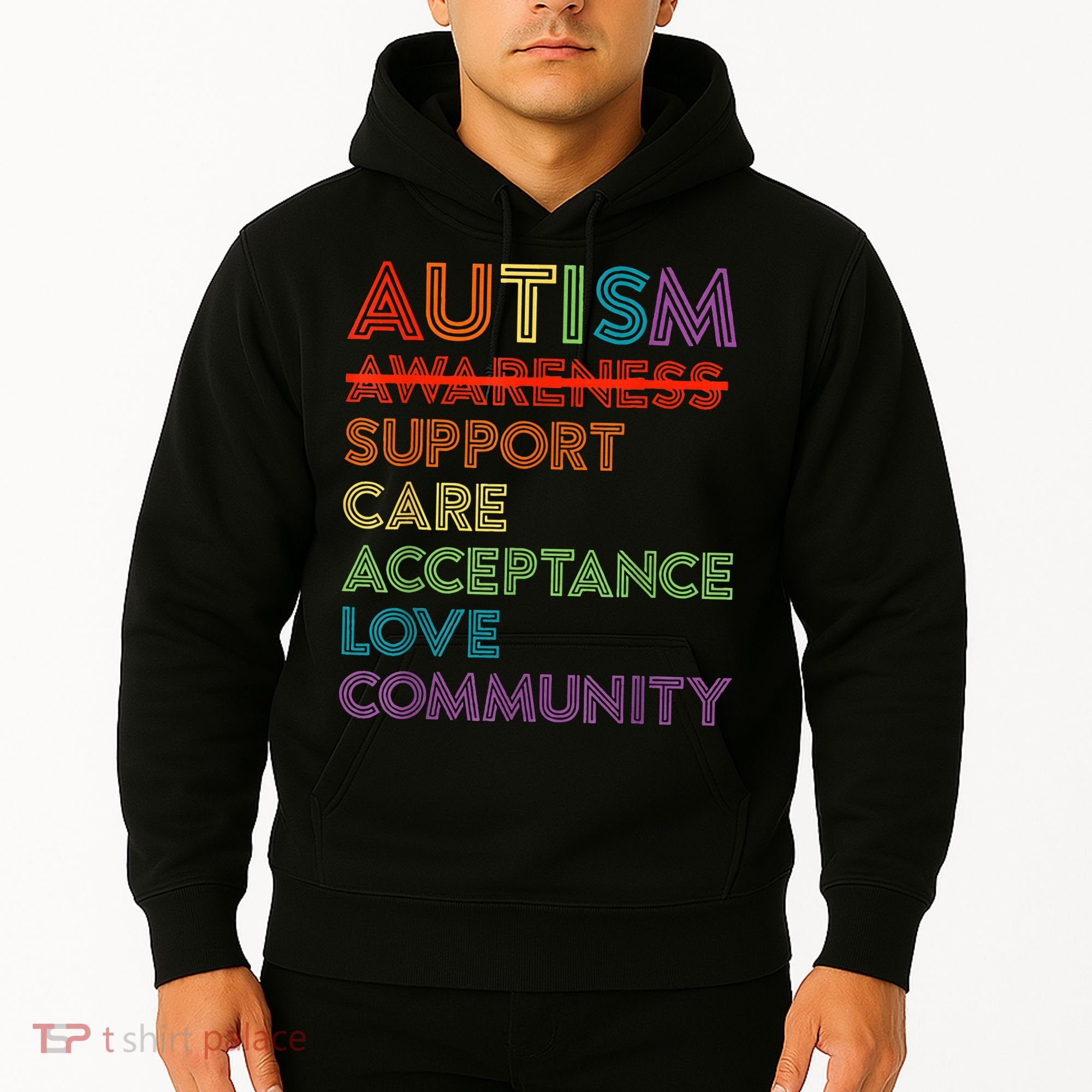 Autism Awareness Support Care Acceptance Ally Hoodie