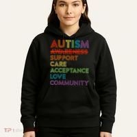 Autism Awareness Support Care Acceptance Ally Hoodie thumb 5