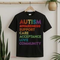Autism Awareness Support Care Acceptance Ally T-Shirt thumb 2