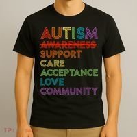 Autism Awareness Support Care Acceptance Ally T-Shirt thumb 3