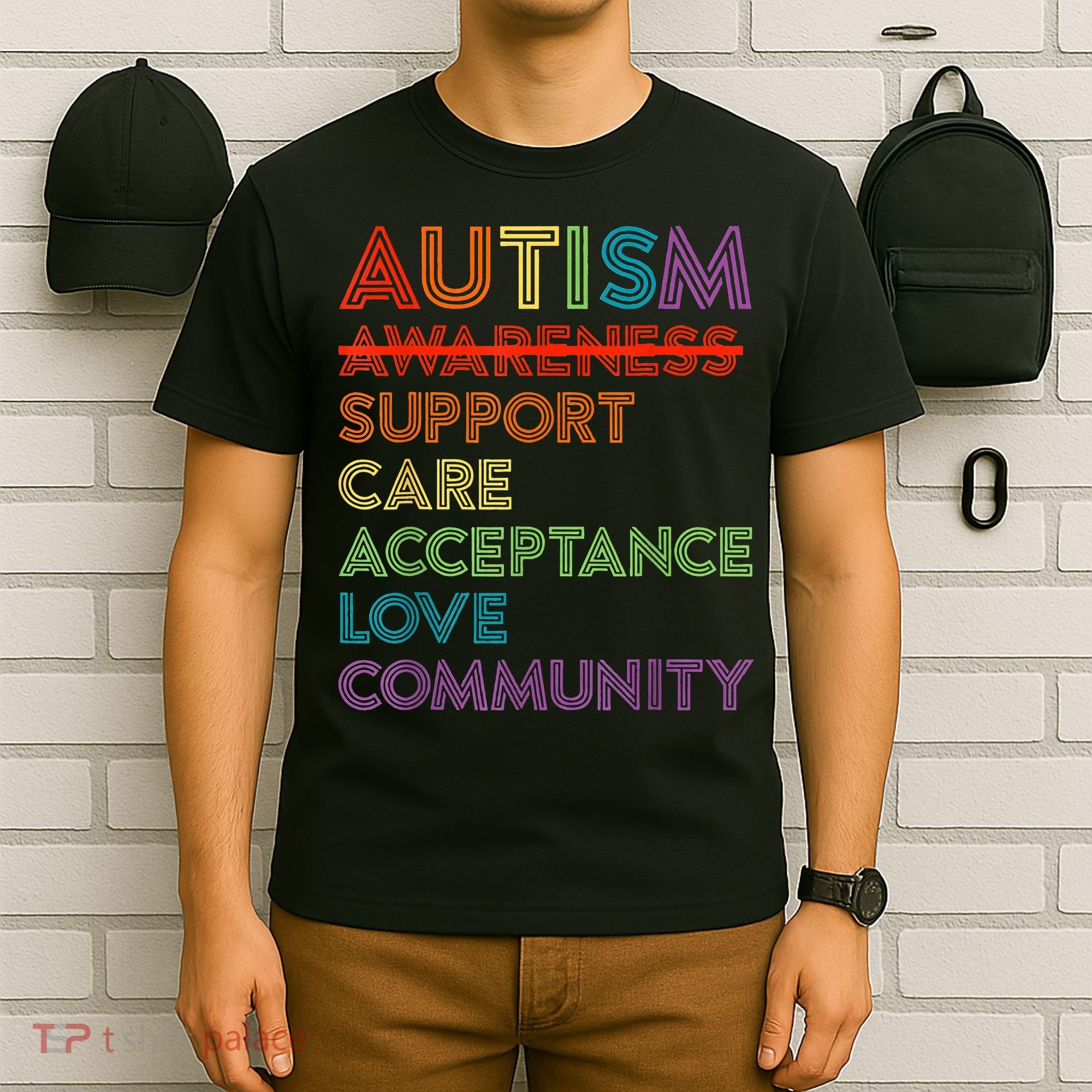 Autism Awareness Support Care Acceptance Ally T-Shirt