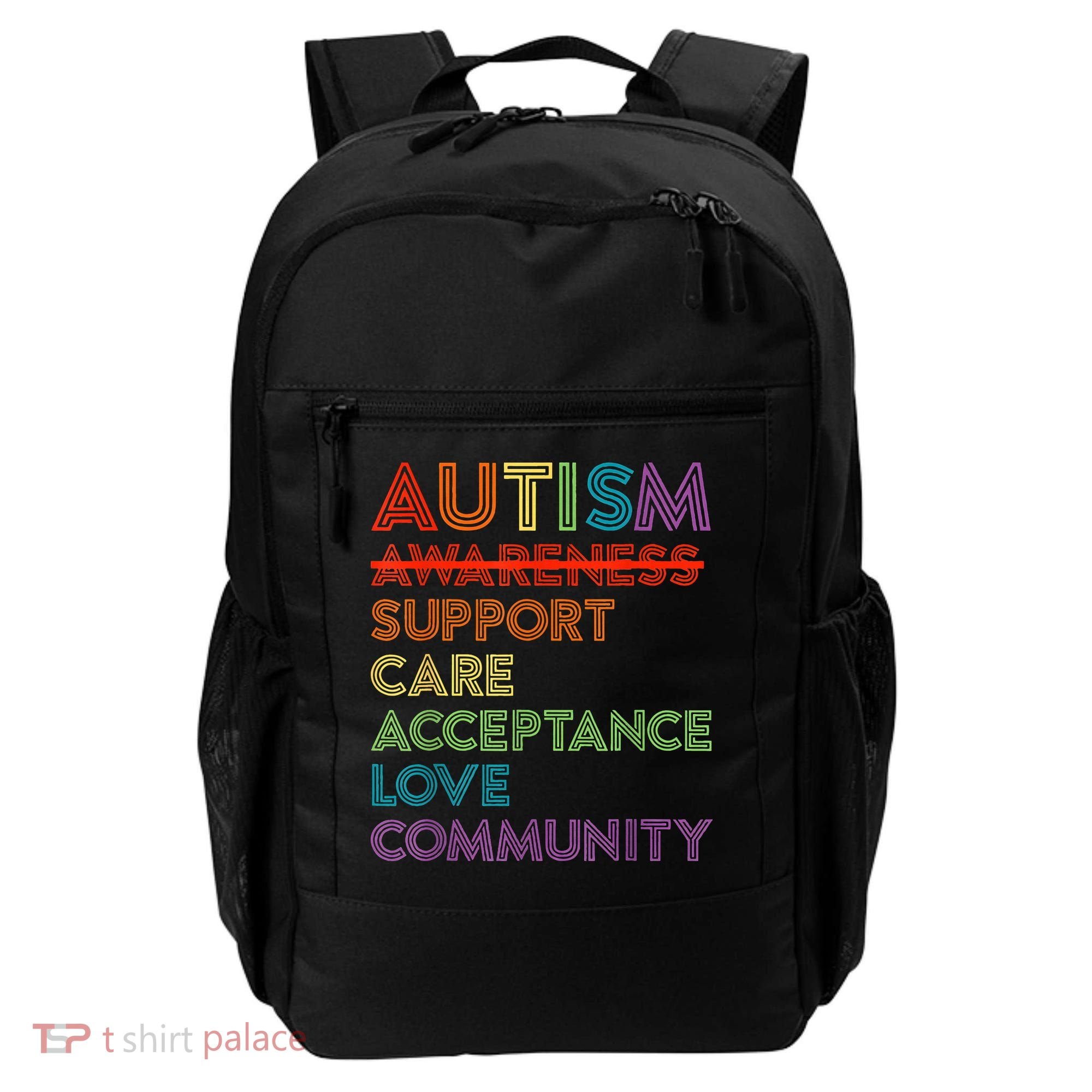 Autism Awareness Support Care Acceptance Ally Backpack