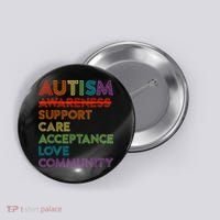 Autism Awareness Support Care Acceptance Ally Button thumb 0