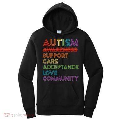 Autism Awareness Support Care Acceptance Ally Women's Hoodie