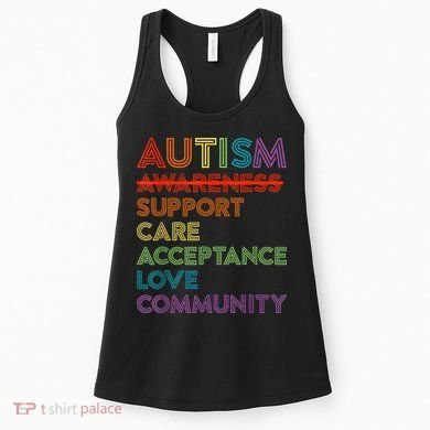 Autism Awareness Support Care Acceptance Ally Women's Tank Top