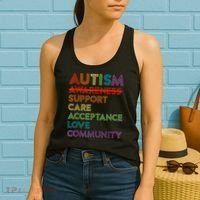 Autism Awareness Support Care Acceptance Ally Women's Tank Top thumb 2