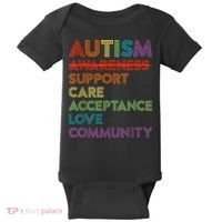 Autism Awareness Support Care Acceptance Ally Baby Bodysuit thumb 0