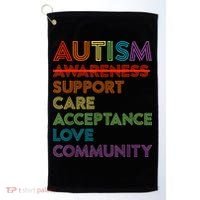 Autism Awareness Support Care Acceptance Ally Golf Towel thumb 0