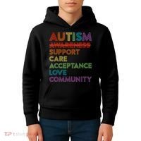 Autism Awareness Support Care Acceptance Ally Kids Hoodie thumb 4