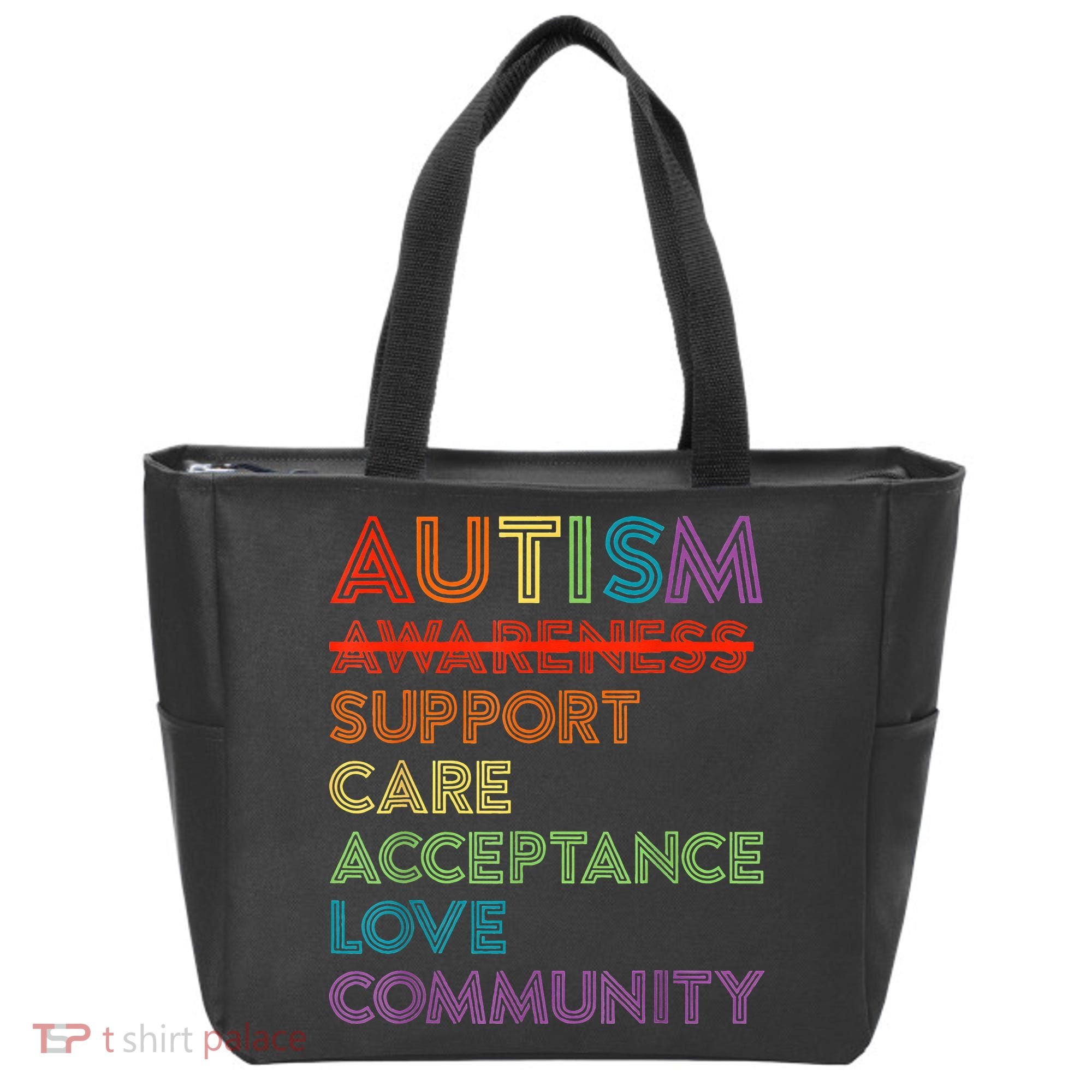 Autism Awareness Support Care Acceptance Ally Tote Bag
