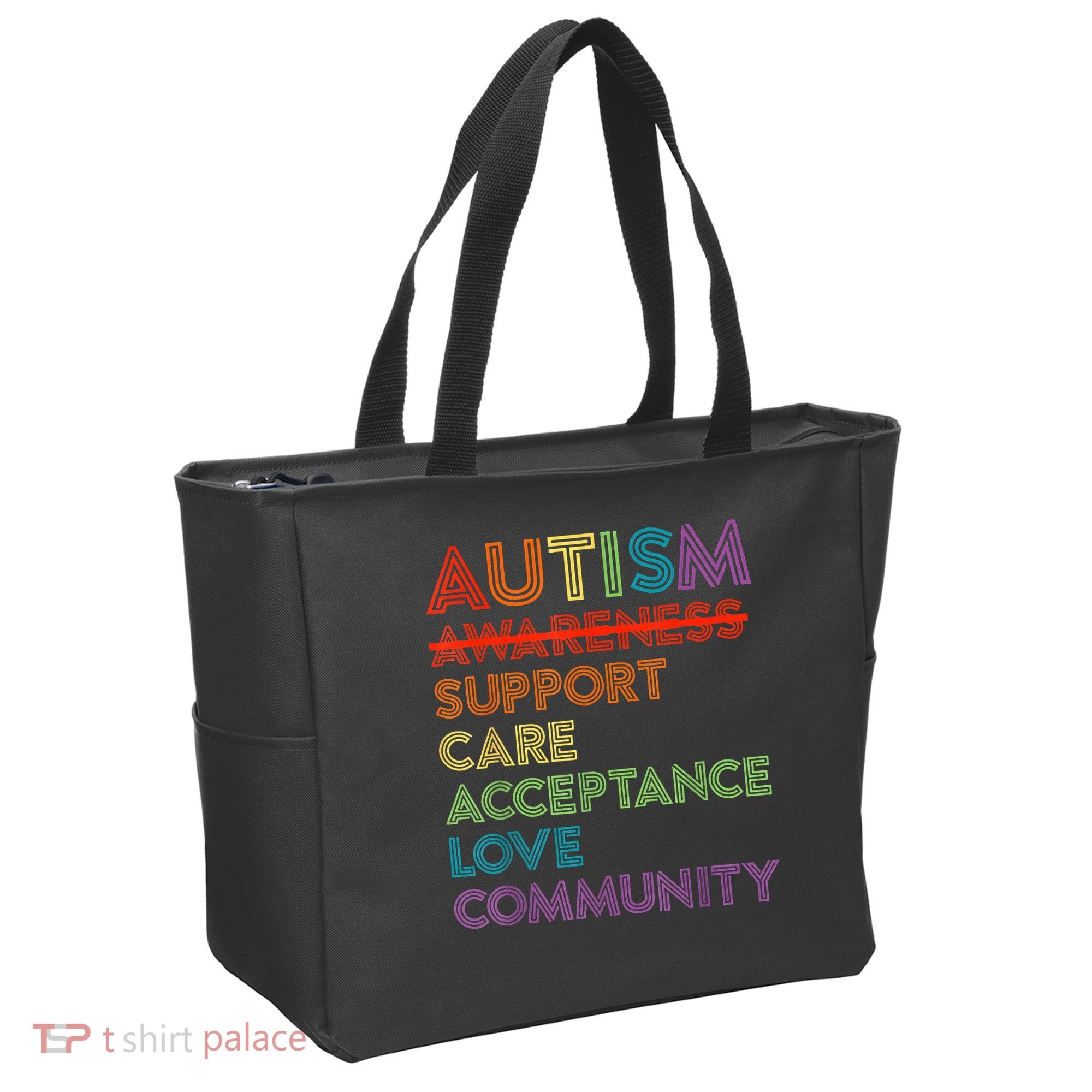 Autism Awareness Support Care Acceptance Ally Tote Bag