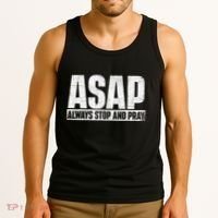 Asap Always Stop And Pray Christian Faith Religious Prayer Tank Top thumb 3