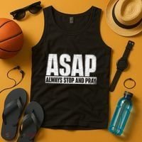 Asap Always Stop And Pray Christian Faith Religious Prayer Tank Top thumb 4