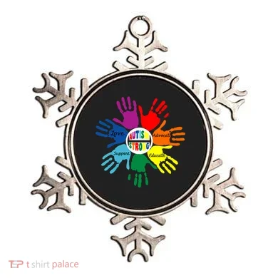 Autism Awareness Sign Language Hand Puzzle Support Ornament