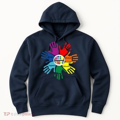 Autism Awareness Sign Language Hand Puzzle Support Hoodie