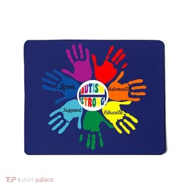 Autism Awareness Sign Language Hand Puzzle Support Mousepad