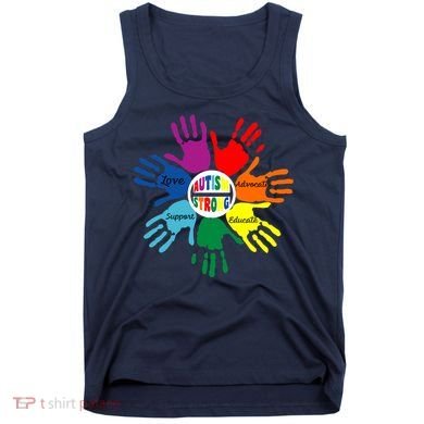 Autism Awareness Sign Language Hand Puzzle Support Tank Top