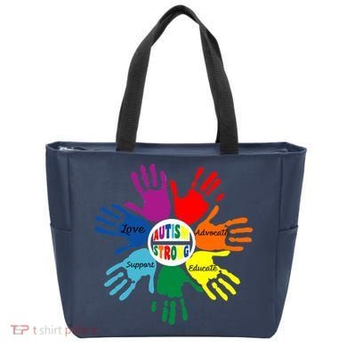 Autism Awareness Sign Language Hand Puzzle Support Tote Bag