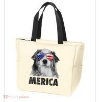 Aussie Australian Shepherd 4th Of July Merica American Flag Tote Bag thumb 3