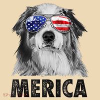 Aussie Australian Shepherd 4th Of July Merica American Flag Tote Bag thumb 4