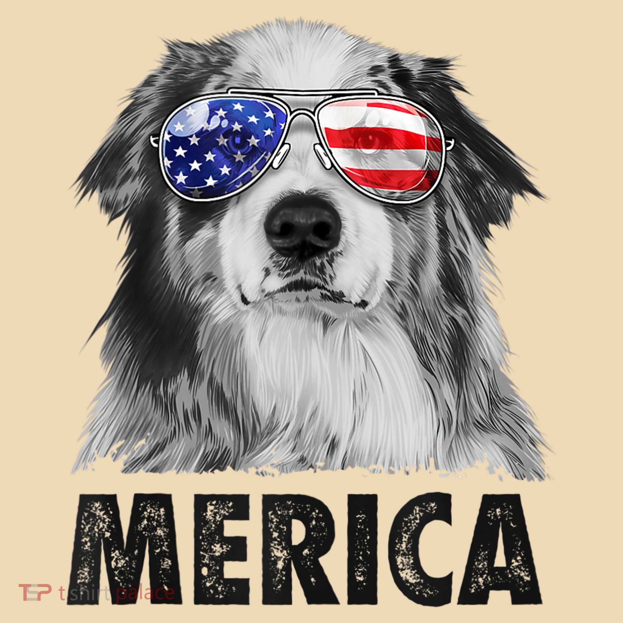 Aussie Australian Shepherd 4th Of July Merica American Flag Tote Bag
